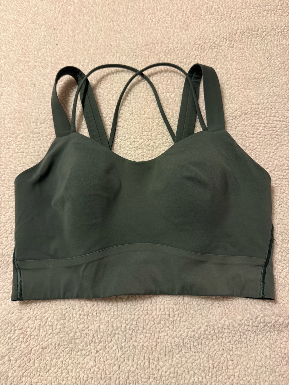 Lululemon Like a Cloud Longline Bra Dark Forest Green - Picture 2 of 10